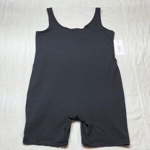 Balletcore Maternity Ingrid & Isabel Black Athletic Jumpsuit Romper Size L NWT